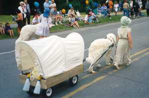 Danica carting with Blossom in the Heritage Day Parade.